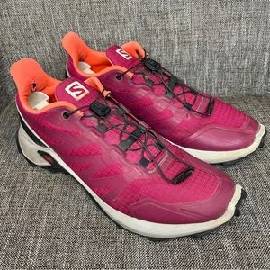 Salomon‎ Womens Supercross Cerise Pink Trail Running Shoes Size 9.5
